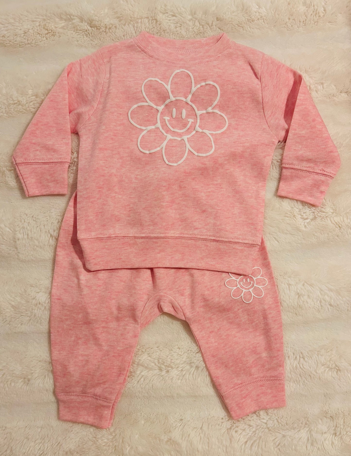 Baby Retro Smiley Face Sweatsuit