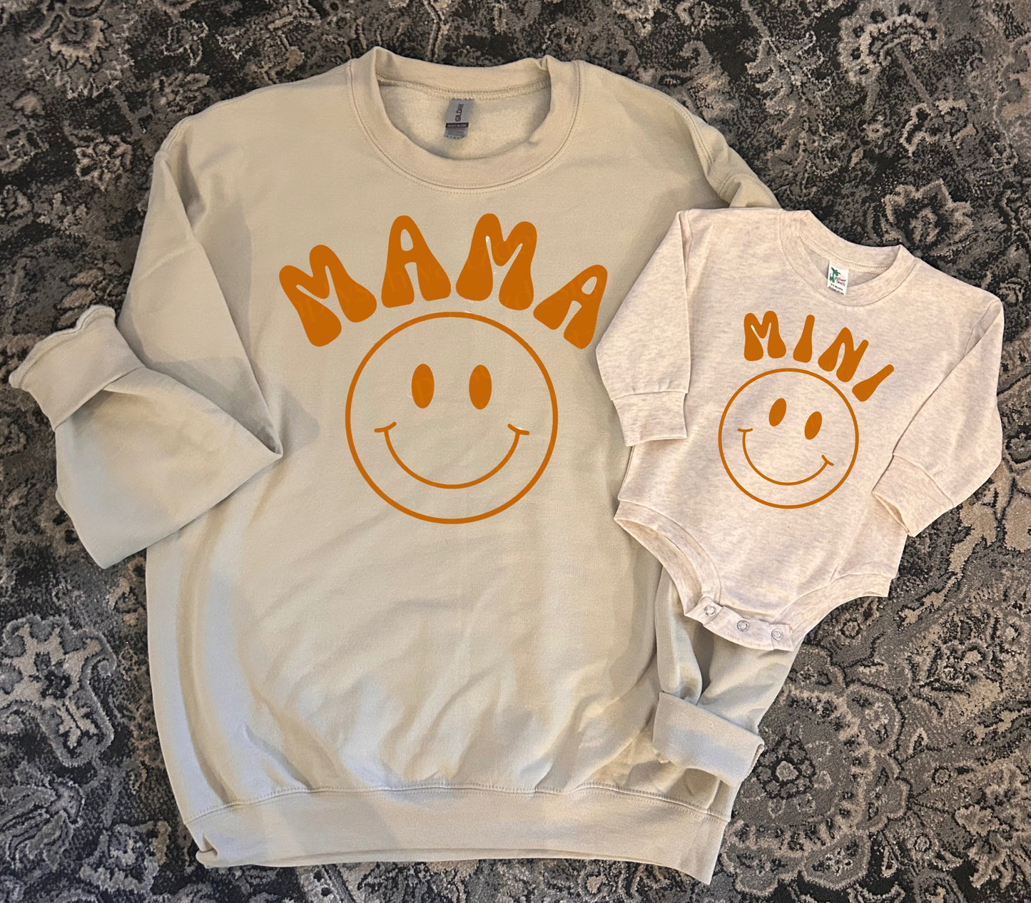 Mama and Mini Sweatshirt, Bubble Romper Set