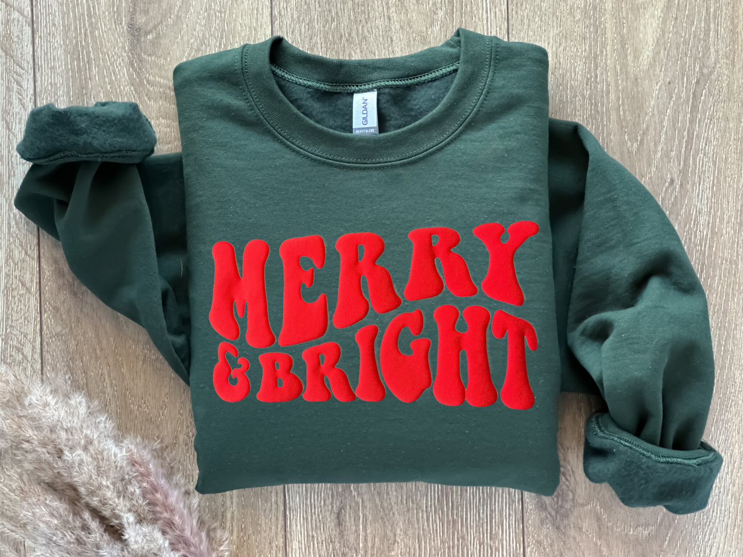 Merry & Bright Puff Vinyl Sweatshirt