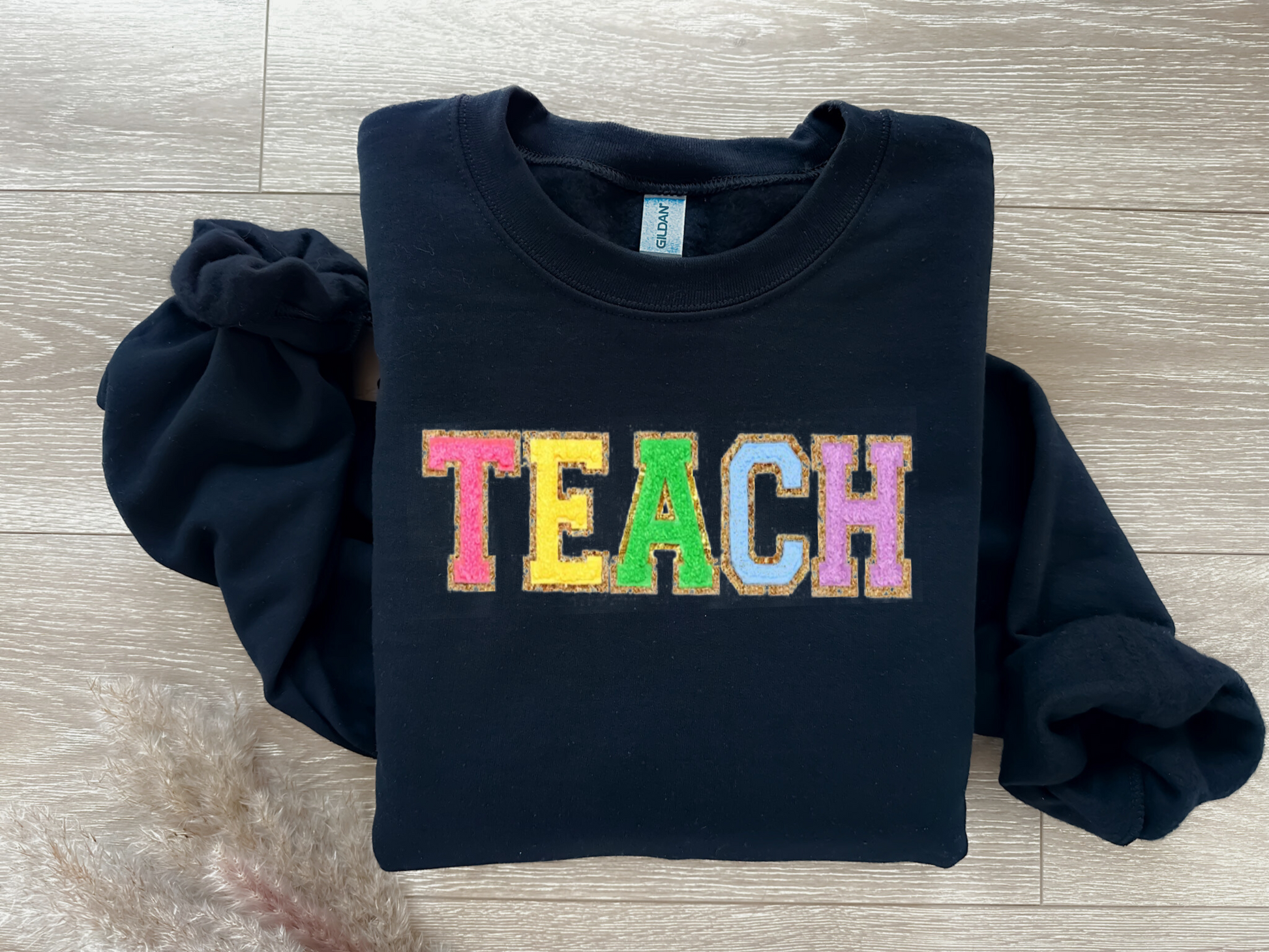 Teach Varsity Patch Sweatshirt – Brighton & Brothers