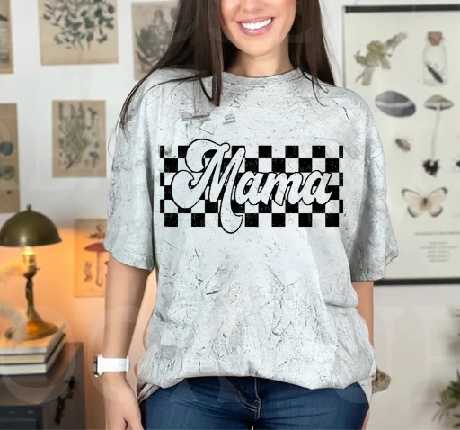 Mama Checkered Tee